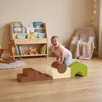 AIYAPLAY Toddlers Climbing Toys, 5-Piece Foam Climbing Blocks with Non-Slip Bottom, Washable Cover for Crawling or Building(m-8)