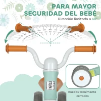 AIYAPLAY Bicicleta sin Pedales para Niños de 12 a 36 Meses con Ruedas Silenciosas y Manillares con Giro Limitado a 60°, Verde(m-5)