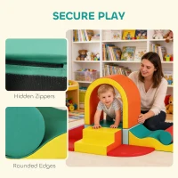 AIYAPLAY Kids Soft Play Set, 10PCs PU Leather Foam Climbing Blocks for Climb and Crawl, Educational Toys for Motor Development(m-7)