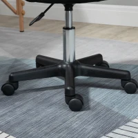 HOMCOM Hydraulic Swivel Salon Spa Stool Height Adjustable Facial Massage Tattoo with 3 Changeable Seat Covers, Black(m-8)