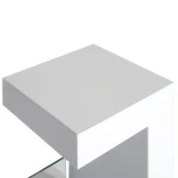 HOMCOM Caminetto a Bioetanolo da Tavolo 2000W in Acciaio Inossidabile Inodore con Vetro 78 x 25 x 58 cm Bianco(m-7)