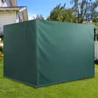 Outsunny Patio 3 Seater Swing Chair Bench Cover Outdoor Garden Furniture Rain Protection Cover Protector Waterproof Anti-UV, 215L x 155W x 150Hcm, Dark Green(m-9)