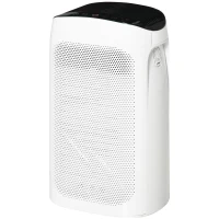 HOMCOM Purificatore d'Aria Filtro HEPA Triplo Strato, 3 Velocità, Modalità Sonno e Timer, 32.7x22x55.8cm, Bianco(m-10)