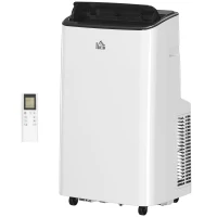 HOMCOM 14000 BTU Mobile Air Conditioner for Room up to 35m², Smart Home WiFi Compatible, with Dehumidifier, Fan, 24H Timer(m-11)