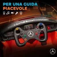 AIYAPLAY Auto Elettrica Bambini 3-8 Anni Mercedes-AMG 12V con Telecomando, Luci LED, Rotelle di Trasporto, Arancione(m-7)