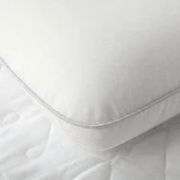 HOMCOM Pernă din spumă de memorie cu revenire rapidă, husă detașabilă și lavabilă, 60x40x10 cm, alb crem(m-12)