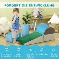 HOMCOM bouwstenenset 5-delige set bouwstenen van schuimstof bouwspeelgoed voor kinderen van 1 tot 3 jaar(m-7)