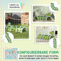 AIYAPLAY Krokodil Speeltunnel, Flexibele Vorm, Robuust, voor Kinderen 3-6 Jaar, 194 x 88 x 92 cm, Groen(m-6)