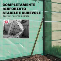 Outsunny Serra da Giardino 143 x 73 x 195 cm con Scaffale a 2 Ripiani, Verde(m-6)