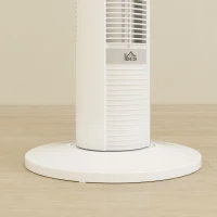 HOMCOM Ventilateur tour avec télécommande minuterie 12 heures mode veille 3 vitesses 31,5 x 31,5 x 96 cm blanc(m-9)