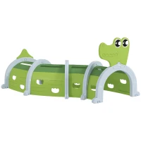 AIYAPLAY Krokodil Spieltunnel, flexible Form, robust, für Kinder 3-6 Jahre, 194 x 88 x 92 cm, Grün(m-11)