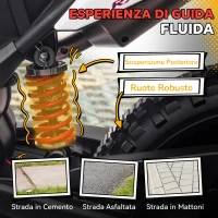 AIYAPLAY Moto Elettrica per Bambini da 37-96 Mesi con 12V Doppi Motori e Rotelle Rimovibili, Capacità 30kg, Bianco(m-7)
