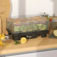 HOMCOM 40-70℃ Six-Tray Food Dehydrator - Black(m-2)