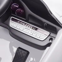 AIYAPLAY Coche Eléctrico para Niños con Licencia RUF CTR 3 Clubsport Mando a Distancia Motor Doble Ruedas Auxiliares Blanco(m-9)