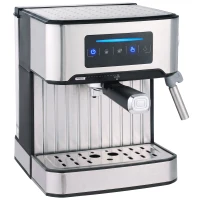 HOMCOM Espresso Machine, 20-Bar Cappuccino Coffee Maker with Frother Wand, 1.6L Tank, Single/Double/Manual Shot, LED Touch(m-1)