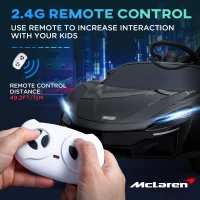 HOMCOM McLaren Licensed Kids Electric Ride-On Car, with Remote Control - Black(m-5)
