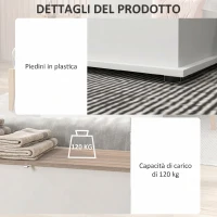 HOMCOM Arcón de Almacenamiento con Tapa Carga Máx. 120 kg para Dormitorio Salón 100x40x40 cm Natural y Blanco(m-6)
