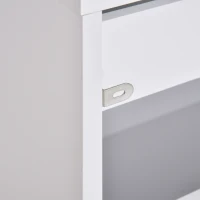 HOMCOM Mobiletto Sottolavabo e Copricolonna per il Bagno, in Legno Bianco con 2 Cassetti e Taglio a U, 67 x 36 x 52cm(m-7)