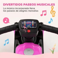 AIYAPLAY Bicicleta sin Pedales Moto Correpasillos con Música y Ruedas Extra Anchas para Niños y Niñas de 18 a 36 Meses Rosa(m-5)