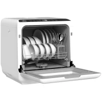 HOMCOM 6L Five-Mode Tabletop Dishwasher - White(m-14)