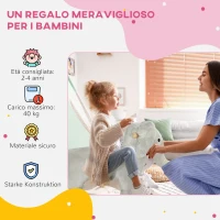 AIYAPLAY Cavallo a Dondolo per Bambini 2-4 Anni a Forma di Elefante con Suoni e Rivestimento Morbido, Grigio(m-8)