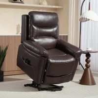 HOMCOM Power Lift Recliner Chair with Vibration Massage, Heat, USB - Brown(m-10)