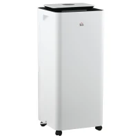 HOMCOM 3500mL Portable Dehumidifier with Air Purifier, 24H Timer, 5 Modes, 16L/Day, for Home Laundry, White(m-1)