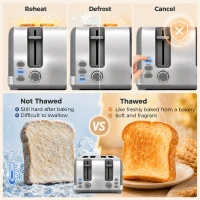 HOMCOM Stainless Steel Kettle and Toaster Set, 1.7L 3000W Cordless Fast Boil Kettle, 4 Slice Toaster Kitchen Set, Grey(m-5)