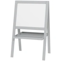 AIYAPLAY Chevalet enfant chevalet peinture enfant double face avec tableau blanc et tableau noir, étagères de rangement incluse(m-12)