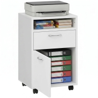 HOMCOM Cassettiera da ufficio 40cm x 35cm x 60cm Bianco