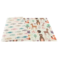 HOMCOM Alfombra Infantil Plegable y Reversible Alfombrilla de Juegos para Bebé Acolchado 2 Caras Impermeable Antideslizante Portátil 200x150 cm Multicolor(m-12)