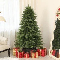 HOMCOM Weihnachtsbaum, Alpentanne, naturgetreu, breit & üppig, 180 x Φ105 cm, Grün(m-10)
