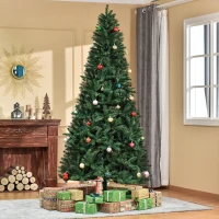 HOMCOM Sapin de Noël Artificiel 240H cm 1499 Branches épines Imitation Nordmann Grand réalisme Vert(m-10)