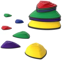 AIYAPLAY 6er-Set Trittsteine, rutschfestes Design, für drinnen & draußen, stapelbar, Bunt(m-1)