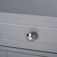 kleankin Mobilier de baie pe picioare, dulap de baie 2 uși 2 sertare 60 x 30 x 75 cm gri(m-12)