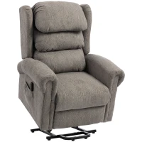 HOMCOM Velvet-Feel Electric Riser Recliner Chair, Power Lift Recliner Chair for Elderly with Remote Control, Dark Grey(m-1)
