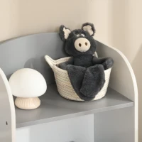 ZONEKIZ Estantería para Niños Organizador de Juguetes Estantería Infantil con Estantes Abiertos para Dormitorio 85x26x84 cm Gris(m-9)