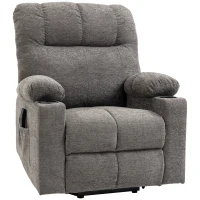 HOMCOM Electric Riser and Recliner Chair for Elderly, Power Lift Recliner Chair with Remote Control, Grey(m-11)