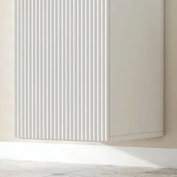 HOMCOM Dulap de Baie Suspendat Coloană cu Rafturi Reglabile și Închidere Soft Close, 30x31.5x160 cm, Alb(m-14)