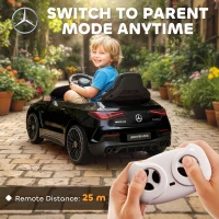 AIYAPLAY Licensed Mercedes AMG Kids Electric Car, 12V Ride On Car with Dual Motors, Remote Control for 3-6 Years, Black(m-5)