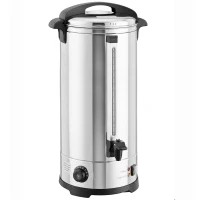 HOMCOM 24L Catering Urn, 2500W Stainless Steel Hot Water Boiler Dispenser with Thermostat, Keep Warm Function and Easy Pour Tap(m-1)