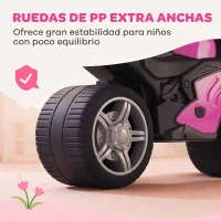 AIYAPLAY Bicicleta sin Pedales Moto Correpasillos con Música y Ruedas Extra Anchas para Niños y Niñas de 18 a 36 Meses Rosa(m-6)