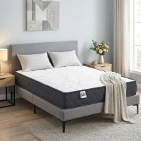 HOMCOM Matelas 160x200cm, matelas 2 personnes, mousse à mémoire de forme, 20cm d'épaisseur, certifié Oeko-Tex, fermeté moyenne(m-9)