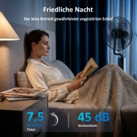 HOMCOM Ventilator mit Sprühnebel-Funktion, 75 Grad drehbar, 3 Geschwindigkeiten, 3 Modi, 3-Liter-Wassertank, Schwarz+Weiß(m-7)