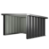 Outsunny Abri Robot Tondeuse Garage pour Robot Tondeuse avec Toit incliné en acier galvanisé, 108 x 86 x 62,5 cm, gris foncé(m-12)