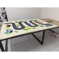 AIYAPLAY Tapete de Atividades Infantil Tapete de Quarto Infantil em Espuma Espessura 3 cm Padrão de Estrada Base Antiderrapante 150x200cm(m-5)