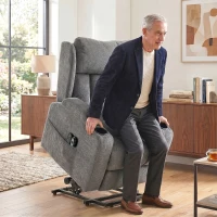 HOMCOM Power Lift Recliner Chair with Vibration Massage and Heat, Chenille Riser and Recliner Armchair for Elderly, Grey(m-2)