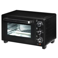 HOMCOM 21L Mini Countertop Oven, 100°C-230°C Adjustable Temp - Black(m-11)
