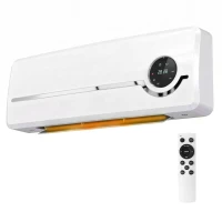 HOMCOM Aerotermă Ceramică 2000W de Perete cu 3 Moduri, Temperatură Reglabilă, Temporizator, Telecomandă, Blocare pentru Copii, Alb(m-11)