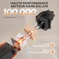HOMCOM Fauteuil relax électrique massant et chauffant, fauteuil inclinable en velours côtelé, moteur ultra-silencieux, marron(m-6)